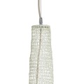 GloboStar® KENTUCKY 01883 Vintage Κρεμαστό Φωτιστικό Οροφής Μονόφωτο 1 x E27 AC220-240V IP20 - Φ60 x Υ90cm - Μπεζ Εκρού Μεταλλικό Πλέγμα