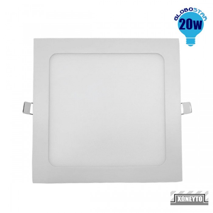 Πάνελ PL LED Οροφής Χωνευτό Τετράγωνο 20W 230V 1870lm 180° Φυσικό Λευκό 4500k GloboStar 01885 Πάνελ PL LED Οροφής Χωνευτό Τετράγωνο 20W 230V 1870lm 180° Φυσικό Λευκό 4500k GloboStar 01885