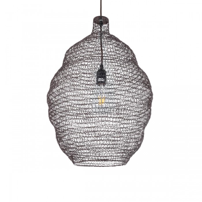 GloboStar® KENTUCKY 01899 Vintage Κρεμαστό Φωτιστικό Οροφής Μονόφωτο 1 x E27 AC220-240V IP20 - Φ40 x Υ60cm - Σκούρο Καφέ Μεταλλικό Πλέγμα GloboStar® KENTUCKY 01899 Vintage Κρεμαστό Φωτιστικό Οροφής Μονόφωτο 1 x E27 AC220-240V IP20 - Φ40 x Υ60cm - Σκούρο Καφέ Μεταλλικό Πλέγμα