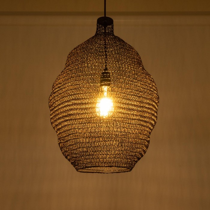 GloboStar® KENTUCKY 01899 Vintage Κρεμαστό Φωτιστικό Οροφής Μονόφωτο 1 x E27 AC220-240V IP20 - Φ40 x Υ60cm - Σκούρο Καφέ Μεταλλικό Πλέγμα GloboStar® KENTUCKY 01899 Vintage Κρεμαστό Φωτιστικό Οροφής Μονόφωτο 1 x E27 AC220-240V IP20 - Φ40 x Υ60cm - Σκούρο Καφέ Μεταλλικό Πλέγμα