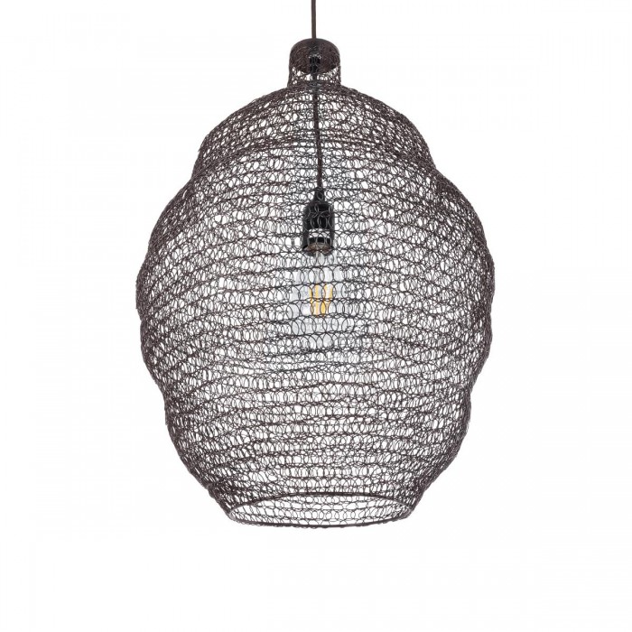 GloboStar® KENTUCKY 01899 Vintage Κρεμαστό Φωτιστικό Οροφής Μονόφωτο 1 x E27 AC220-240V IP20 - Φ40 x Υ60cm - Σκούρο Καφέ Μεταλλικό Πλέγμα GloboStar® KENTUCKY 01899 Vintage Κρεμαστό Φωτιστικό Οροφής Μονόφωτο 1 x E27 AC220-240V IP20 - Φ40 x Υ60cm - Σκούρο Καφέ Μεταλλικό Πλέγμα