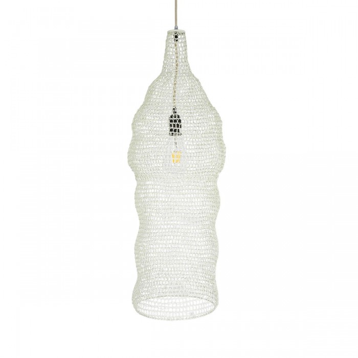 GloboStar® KENTUCKY 01904 Vintage Κρεμαστό Φωτιστικό Οροφής Μονόφωτο 1 x E27 AC220-240V IP20 - Φ30 x Υ80cm - Μπεζ Εκρού Μεταλλικό Πλέγμα GloboStar® KENTUCKY 01904 Vintage Κρεμαστό Φωτιστικό Οροφής Μονόφωτο 1 x E27 AC220-240V IP20 - Φ30 x Υ80cm - Μπεζ Εκρού Μεταλλικό Πλέγμα