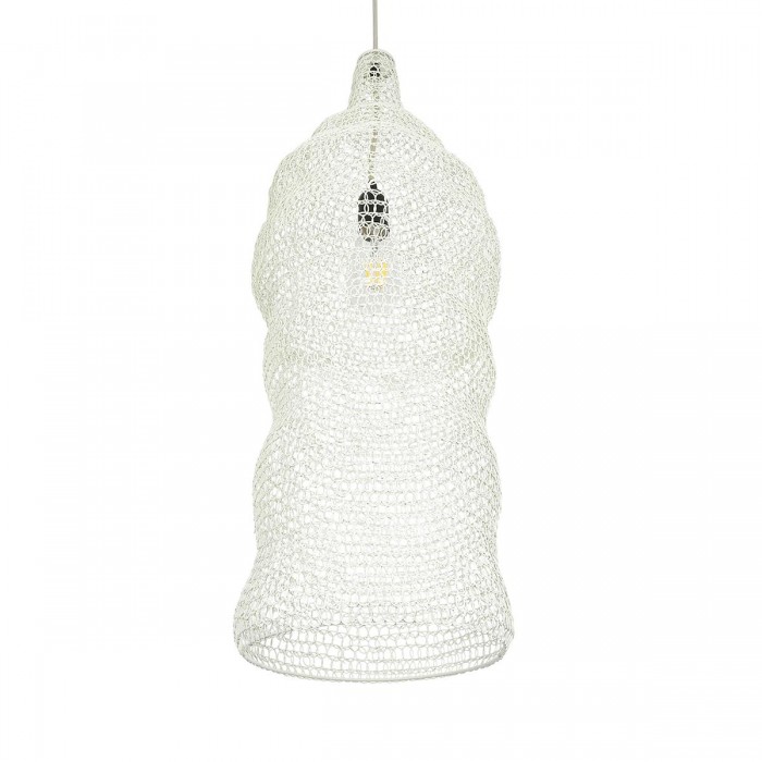 GloboStar® KENTUCKY 01904 Vintage Κρεμαστό Φωτιστικό Οροφής Μονόφωτο 1 x E27 AC220-240V IP20 - Φ30 x Υ80cm - Μπεζ Εκρού Μεταλλικό Πλέγμα GloboStar® KENTUCKY 01904 Vintage Κρεμαστό Φωτιστικό Οροφής Μονόφωτο 1 x E27 AC220-240V IP20 - Φ30 x Υ80cm - Μπεζ Εκρού Μεταλλικό Πλέγμα