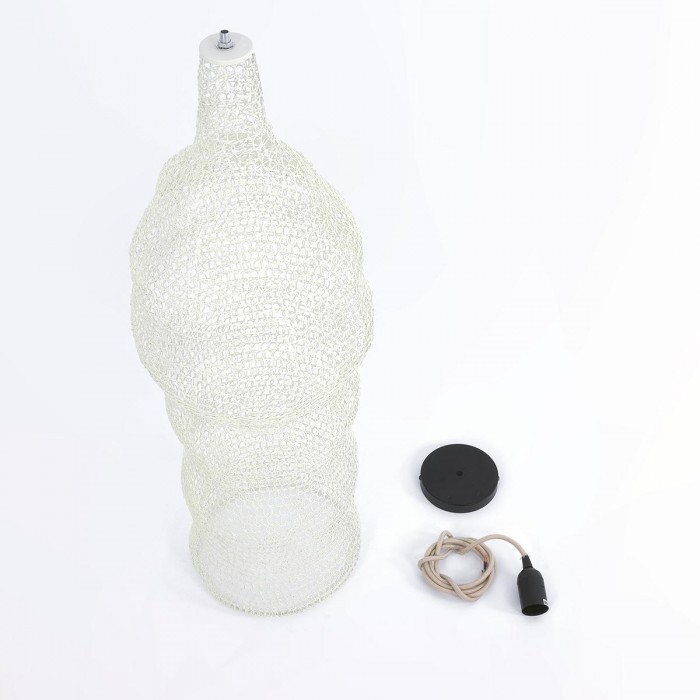 GloboStar® KENTUCKY 01904 Vintage Κρεμαστό Φωτιστικό Οροφής Μονόφωτο 1 x E27 AC220-240V IP20 - Φ30 x Υ80cm - Μπεζ Εκρού Μεταλλικό Πλέγμα GloboStar® KENTUCKY 01904 Vintage Κρεμαστό Φωτιστικό Οροφής Μονόφωτο 1 x E27 AC220-240V IP20 - Φ30 x Υ80cm - Μπεζ Εκρού Μεταλλικό Πλέγμα