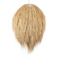 GloboStar® ARCHIPELAGO 01913 Boho Κρεμαστό Φωτιστικό Οροφής Μονόφωτο 1 x E27 AC220-240V IP20 - Φ80 x Υ100cm - Μπεζ Ξύλινο Πλέγμα