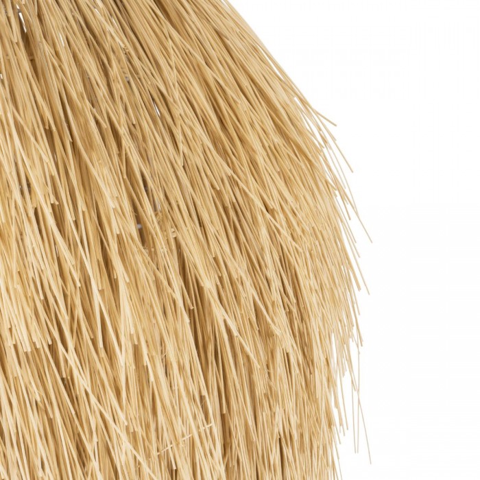 GloboStar® ARCHIPELAGO 01913 Boho Κρεμαστό Φωτιστικό Οροφής Μονόφωτο 1 x E27 AC220-240V IP20 - Φ80 x Υ100cm - Μπεζ Ξύλινο Πλέγμα