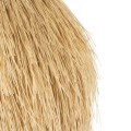 GloboStar® ARCHIPELAGO 01914 Boho Κρεμαστό Φωτιστικό Οροφής Μονόφωτο 1 x E27 AC220-240V IP20 - Φ120 x Υ140cm - Μπεζ Ξύλινο Πλέγμα