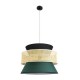 GloboStar® SAIGE 01916 Boho Κρεμαστό Φωτιστικό Πλέγμα Μονόφωτο 1 x E27 IP20 Μπεζ Ξύλο με Μαύρο & Πράσινο Ύφασμα - Μ50 x Π50 x Υ36cm GloboStar® SAIGE 01916 Boho Κρεμαστό Φωτιστικό Πλέγμα Μονόφωτο 1 x E27 IP20 Μπεζ Ξύλο με Μαύρο & Πράσινο Ύφασμα - Μ50 x Π50 x Υ36cm