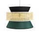 GloboStar® SAIGE 01916 Boho Κρεμαστό Φωτιστικό Πλέγμα Μονόφωτο 1 x E27 IP20 Μπεζ Ξύλο με Μαύρο & Πράσινο Ύφασμα - Μ50 x Π50 x Υ36cm GloboStar® SAIGE 01916 Boho Κρεμαστό Φωτιστικό Πλέγμα Μονόφωτο 1 x E27 IP20 Μπεζ Ξύλο με Μαύρο & Πράσινο Ύφασμα - Μ50 x Π50 x Υ36cm
