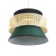 GloboStar® SAIGE 01916 Boho Κρεμαστό Φωτιστικό Πλέγμα Μονόφωτο 1 x E27 IP20 Μπεζ Ξύλο με Μαύρο & Πράσινο Ύφασμα - Μ50 x Π50 x Υ36cm GloboStar® SAIGE 01916 Boho Κρεμαστό Φωτιστικό Πλέγμα Μονόφωτο 1 x E27 IP20 Μπεζ Ξύλο με Μαύρο & Πράσινο Ύφασμα - Μ50 x Π50 x Υ36cm