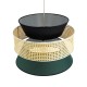 GloboStar® SAIGE 01916 Boho Κρεμαστό Φωτιστικό Πλέγμα Μονόφωτο 1 x E27 IP20 Μπεζ Ξύλο με Μαύρο & Πράσινο Ύφασμα - Μ50 x Π50 x Υ36cm GloboStar® SAIGE 01916 Boho Κρεμαστό Φωτιστικό Πλέγμα Μονόφωτο 1 x E27 IP20 Μπεζ Ξύλο με Μαύρο & Πράσινο Ύφασμα - Μ50 x Π50 x Υ36cm