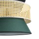 GloboStar® SAIGE 01916 Boho Κρεμαστό Φωτιστικό Πλέγμα Μονόφωτο 1 x E27 IP20 Μπεζ Ξύλο με Μαύρο & Πράσινο Ύφασμα - Μ50 x Π50 x Υ36cm GloboStar® SAIGE 01916 Boho Κρεμαστό Φωτιστικό Πλέγμα Μονόφωτο 1 x E27 IP20 Μπεζ Ξύλο με Μαύρο & Πράσινο Ύφασμα - Μ50 x Π50 x Υ36cm