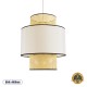 GloboStar® SAIGE 01917 Boho Κρεμαστό Φωτιστικό Πλέγμα Μονόφωτο 1 x E27 IP20 Μπεζ Ξύλο με Μπεζ & Μαύρο Ύφασμα - Μ50 x Π50 x Υ60cm GloboStar® SAIGE 01917 Boho Κρεμαστό Φωτιστικό Πλέγμα Μονόφωτο 1 x E27 IP20 Μπεζ Ξύλο με Μπεζ & Μαύρο Ύφασμα - Μ50 x Π50 x Υ60cm