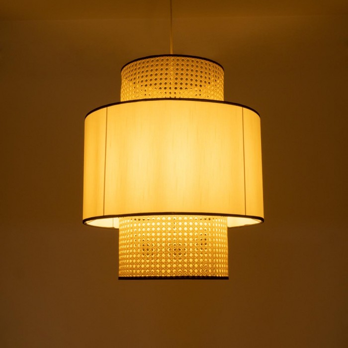 GloboStar® SAIGE 01917 Boho Κρεμαστό Φωτιστικό Πλέγμα Μονόφωτο 1 x E27 IP20 Μπεζ Ξύλο με Μπεζ & Μαύρο Ύφασμα - Μ50 x Π50 x Υ60cm GloboStar® SAIGE 01917 Boho Κρεμαστό Φωτιστικό Πλέγμα Μονόφωτο 1 x E27 IP20 Μπεζ Ξύλο με Μπεζ & Μαύρο Ύφασμα - Μ50 x Π50 x Υ60cm