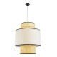 GloboStar® SAIGE 01917 Boho Κρεμαστό Φωτιστικό Πλέγμα Μονόφωτο 1 x E27 IP20 Μπεζ Ξύλο με Μπεζ & Μαύρο Ύφασμα - Μ50 x Π50 x Υ60cm GloboStar® SAIGE 01917 Boho Κρεμαστό Φωτιστικό Πλέγμα Μονόφωτο 1 x E27 IP20 Μπεζ Ξύλο με Μπεζ & Μαύρο Ύφασμα - Μ50 x Π50 x Υ60cm