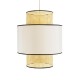 GloboStar® SAIGE 01917 Boho Κρεμαστό Φωτιστικό Πλέγμα Μονόφωτο 1 x E27 IP20 Μπεζ Ξύλο με Μπεζ & Μαύρο Ύφασμα - Μ50 x Π50 x Υ60cm GloboStar® SAIGE 01917 Boho Κρεμαστό Φωτιστικό Πλέγμα Μονόφωτο 1 x E27 IP20 Μπεζ Ξύλο με Μπεζ & Μαύρο Ύφασμα - Μ50 x Π50 x Υ60cm