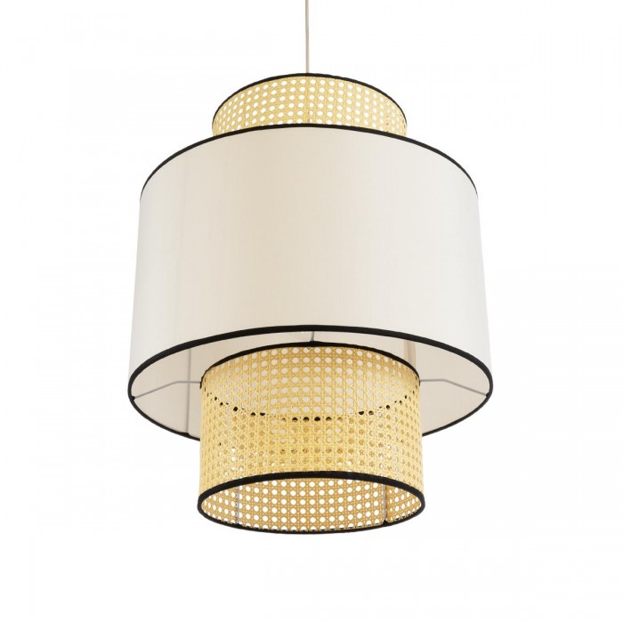 GloboStar® SAIGE 01917 Boho Κρεμαστό Φωτιστικό Πλέγμα Μονόφωτο 1 x E27 IP20 Μπεζ Ξύλο με Μπεζ & Μαύρο Ύφασμα - Μ50 x Π50 x Υ60cm GloboStar® SAIGE 01917 Boho Κρεμαστό Φωτιστικό Πλέγμα Μονόφωτο 1 x E27 IP20 Μπεζ Ξύλο με Μπεζ & Μαύρο Ύφασμα - Μ50 x Π50 x Υ60cm