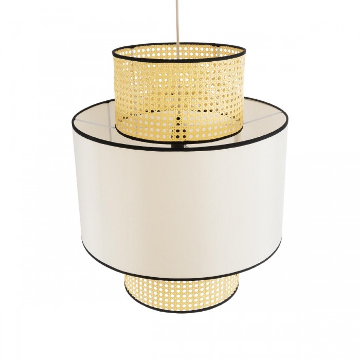GloboStar® SAIGE 01917 Boho Κρεμαστό Φωτιστικό Πλέγμα Μονόφωτο 1 x E27 IP20 Μπεζ Ξύλο με Μπεζ & Μαύρο Ύφασμα - Μ50 x Π50 x Υ60cm GloboStar® SAIGE 01917 Boho Κρεμαστό Φωτιστικό Πλέγμα Μονόφωτο 1 x E27 IP20 Μπεζ Ξύλο με Μπεζ & Μαύρο Ύφασμα - Μ50 x Π50 x Υ60cm