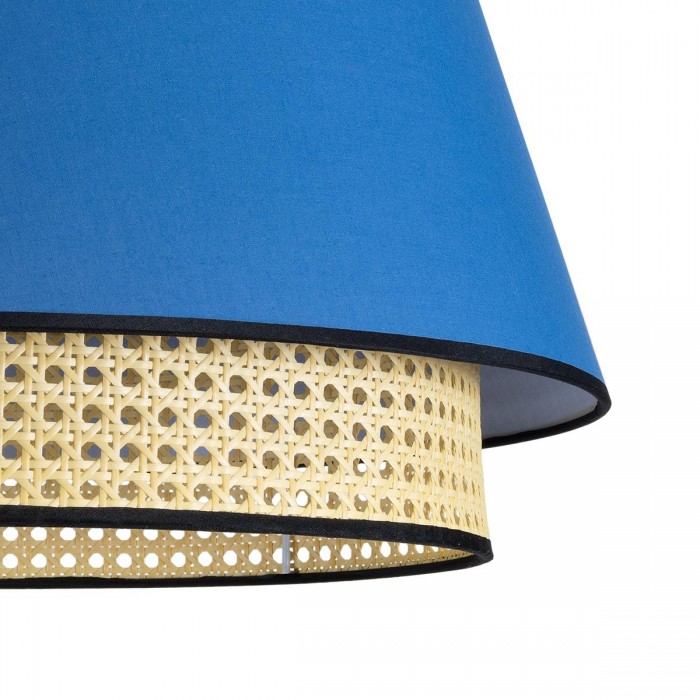 GloboStar® SAIGE 01918 Boho Κρεμαστό Φωτιστικό Πλέγμα Μονόφωτο 1 x E27 IP20 Μπεζ Ξύλο με Μπλε & Γκρι Ύφασμα - Μ50 x Π50 x Υ45cm GloboStar® SAIGE 01918 Boho Κρεμαστό Φωτιστικό Πλέγμα Μονόφωτο 1 x E27 IP20 Μπεζ Ξύλο με Μπλε & Γκρι Ύφασμα - Μ50 x Π50 x Υ45cm