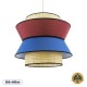 GloboStar® SAIGE 01919 Boho Κρεμαστό Φωτιστικό Πλέγμα Μονόφωτο 1 x E27 IP20 Μπεζ Ξύλο με Κόκκινο & Μπλε Ύφασμα - Μ50 x Π50 x Υ43cm GloboStar® SAIGE 01919 Boho Κρεμαστό Φωτιστικό Πλέγμα Μονόφωτο 1 x E27 IP20 Μπεζ Ξύλο με Κόκκινο & Μπλε Ύφασμα - Μ50 x Π50 x Υ43cm