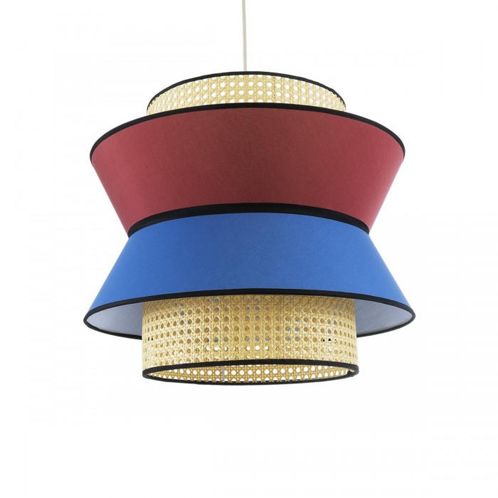 GloboStar® SAIGE 01919 Boho Κρεμαστό Φωτιστικό Πλέγμα Μονόφωτο 1 x E27 IP20 Μπεζ Ξύλο με Κόκκινο & Μπλε Ύφασμα - Μ50 x Π50 x Υ43cm GloboStar® SAIGE 01919 Boho Κρεμαστό Φωτιστικό Πλέγμα Μονόφωτο 1 x E27 IP20 Μπεζ Ξύλο με Κόκκινο & Μπλε Ύφασμα - Μ50 x Π50 x Υ43cm
