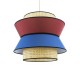 GloboStar® SAIGE 01919 Boho Κρεμαστό Φωτιστικό Πλέγμα Μονόφωτο 1 x E27 IP20 Μπεζ Ξύλο με Κόκκινο & Μπλε Ύφασμα - Μ50 x Π50 x Υ43cm GloboStar® SAIGE 01919 Boho Κρεμαστό Φωτιστικό Πλέγμα Μονόφωτο 1 x E27 IP20 Μπεζ Ξύλο με Κόκκινο & Μπλε Ύφασμα - Μ50 x Π50 x Υ43cm