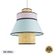 GloboStar® SAIGE 01920 Boho Κρεμαστό Φωτιστικό Πλέγμα Μονόφωτο 1 x E27 IP20 Μπεζ Ξύλο με Πολύχρωμο Ύφασμα - Μ50 x Π50 x Υ54cm GloboStar® SAIGE 01920 Boho Κρεμαστό Φωτιστικό Πλέγμα Μονόφωτο 1 x E27 IP20 Μπεζ Ξύλο με Πολύχρωμο Ύφασμα - Μ50 x Π50 x Υ54cm