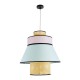 GloboStar® SAIGE 01920 Boho Κρεμαστό Φωτιστικό Πλέγμα Μονόφωτο 1 x E27 IP20 Μπεζ Ξύλο με Πολύχρωμο Ύφασμα - Μ50 x Π50 x Υ54cm GloboStar® SAIGE 01920 Boho Κρεμαστό Φωτιστικό Πλέγμα Μονόφωτο 1 x E27 IP20 Μπεζ Ξύλο με Πολύχρωμο Ύφασμα - Μ50 x Π50 x Υ54cm