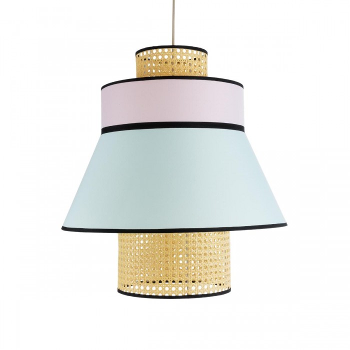 GloboStar® SAIGE 01920 Boho Κρεμαστό Φωτιστικό Πλέγμα Μονόφωτο 1 x E27 IP20 Μπεζ Ξύλο με Πολύχρωμο Ύφασμα - Μ50 x Π50 x Υ54cm GloboStar® SAIGE 01920 Boho Κρεμαστό Φωτιστικό Πλέγμα Μονόφωτο 1 x E27 IP20 Μπεζ Ξύλο με Πολύχρωμο Ύφασμα - Μ50 x Π50 x Υ54cm
