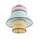 GloboStar® SAIGE 01920 Boho Κρεμαστό Φωτιστικό Πλέγμα Μονόφωτο 1 x E27 IP20 Μπεζ Ξύλο με Πολύχρωμο Ύφασμα - Μ50 x Π50 x Υ54cm GloboStar® SAIGE 01920 Boho Κρεμαστό Φωτιστικό Πλέγμα Μονόφωτο 1 x E27 IP20 Μπεζ Ξύλο με Πολύχρωμο Ύφασμα - Μ50 x Π50 x Υ54cm