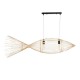 GloboStar® FISH 01927 Μοντέρνο Κρεμαστό Φωτιστικό Οροφής 2 x E27 AC 220-240V IP20 - Μ130 x Π42 x Υ42cm - Μπεζ Ξύλινο Πλέγμα GloboStar® FISH 01927 Μοντέρνο Κρεμαστό Φωτιστικό Οροφής 2 x E27 AC 220-240V IP20 - Μ130 x Π42 x Υ42cm - Μπεζ Ξύλινο Πλέγμα