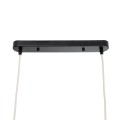 GloboStar® FISH 01927 Μοντέρνο Κρεμαστό Φωτιστικό Οροφής  2 x E27 AC 220-240V IP20 - Μ130 x Π42 x Υ42cm - Μπεζ Ξύλινο Πλέγμα