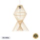 GloboStar® YOSHI 01928 Boho Κρεμαστό Φωτιστικό Οροφής Μονόφωτο 1 x E27 AC220-240V IP20 - Φ35 x Υ60cm - Μπεζ Ξύλινο Πλέγμα GloboStar® YOSHI 01928 Boho Κρεμαστό Φωτιστικό Οροφής Μονόφωτο 1 x E27 AC220-240V IP20 - Φ35 x Υ60cm - Μπεζ Ξύλινο Πλέγμα