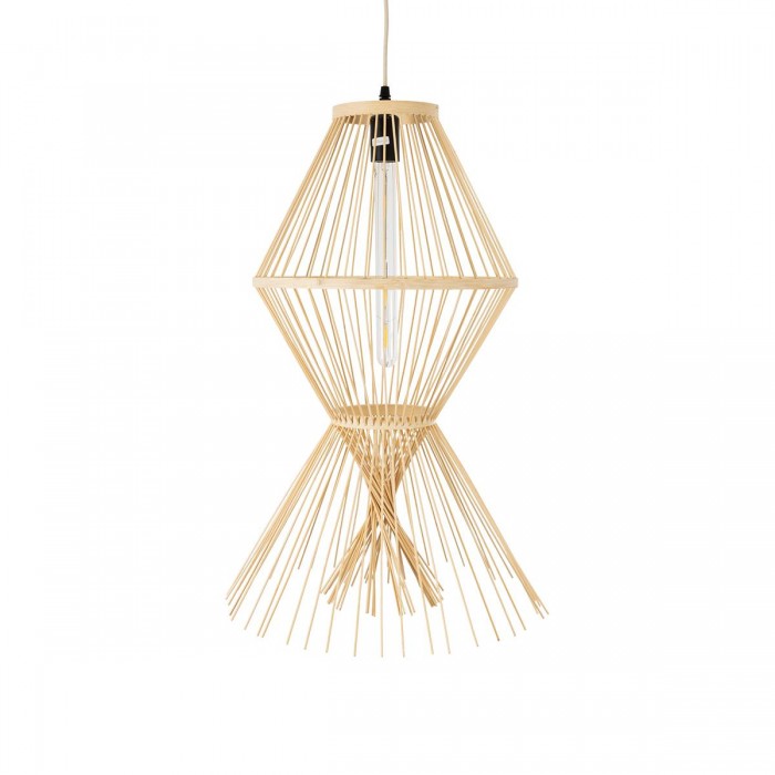 GloboStar® YOSHI 01928 Boho Κρεμαστό Φωτιστικό Οροφής Μονόφωτο 1 x E27 AC220-240V IP20 - Φ35 x Υ60cm - Μπεζ Ξύλινο Πλέγμα GloboStar® YOSHI 01928 Boho Κρεμαστό Φωτιστικό Οροφής Μονόφωτο 1 x E27 AC220-240V IP20 - Φ35 x Υ60cm - Μπεζ Ξύλινο Πλέγμα