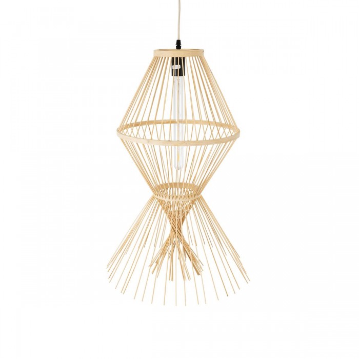 GloboStar® YOSHI 01928 Boho Κρεμαστό Φωτιστικό Οροφής Μονόφωτο 1 x E27 AC220-240V IP20 - Φ35 x Υ60cm - Μπεζ Ξύλινο Πλέγμα GloboStar® YOSHI 01928 Boho Κρεμαστό Φωτιστικό Οροφής Μονόφωτο 1 x E27 AC220-240V IP20 - Φ35 x Υ60cm - Μπεζ Ξύλινο Πλέγμα