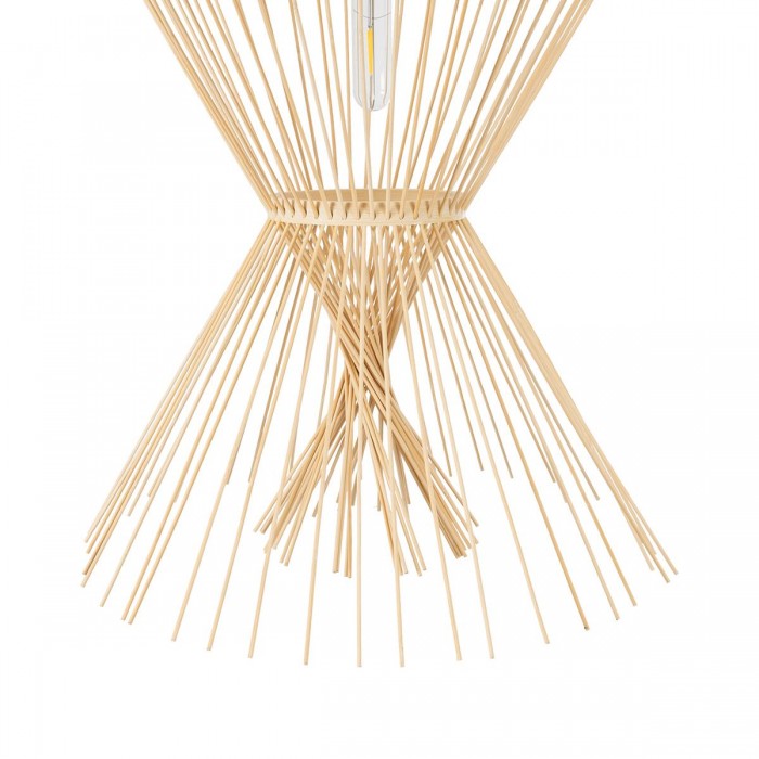 GloboStar® YOSHI 01928 Boho Κρεμαστό Φωτιστικό Οροφής Μονόφωτο 1 x E27 AC220-240V IP20 - Φ35 x Υ60cm - Μπεζ Ξύλινο Πλέγμα GloboStar® YOSHI 01928 Boho Κρεμαστό Φωτιστικό Οροφής Μονόφωτο 1 x E27 AC220-240V IP20 - Φ35 x Υ60cm - Μπεζ Ξύλινο Πλέγμα