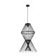 GloboStar® YOSHI 01929 Boho Κρεμαστό Φωτιστικό Οροφής Μονόφωτο 1 x E27 AC220-240V IP20 - Φ35 x Υ60cm - Μαύρο Ξύλινο Πλέγμα GloboStar® YOSHI 01929 Boho Κρεμαστό Φωτιστικό Οροφής Μονόφωτο 1 x E27 AC220-240V IP20 - Φ35 x Υ60cm - Μαύρο Ξύλινο Πλέγμα