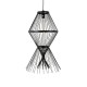 GloboStar® YOSHI 01929 Boho Κρεμαστό Φωτιστικό Οροφής Μονόφωτο 1 x E27 AC220-240V IP20 - Φ35 x Υ60cm - Μαύρο Ξύλινο Πλέγμα GloboStar® YOSHI 01929 Boho Κρεμαστό Φωτιστικό Οροφής Μονόφωτο 1 x E27 AC220-240V IP20 - Φ35 x Υ60cm - Μαύρο Ξύλινο Πλέγμα