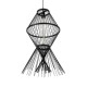 GloboStar® YOSHI 01929 Boho Κρεμαστό Φωτιστικό Οροφής Μονόφωτο 1 x E27 AC220-240V IP20 - Φ35 x Υ60cm - Μαύρο Ξύλινο Πλέγμα GloboStar® YOSHI 01929 Boho Κρεμαστό Φωτιστικό Οροφής Μονόφωτο 1 x E27 AC220-240V IP20 - Φ35 x Υ60cm - Μαύρο Ξύλινο Πλέγμα