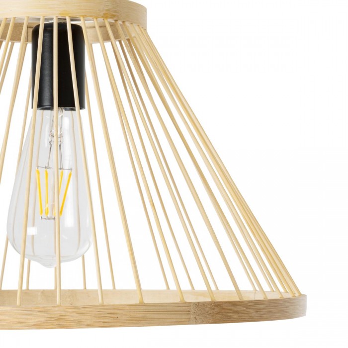 GloboStar® TYGEE 01930 Boho Κρεμαστό Φωτιστικό Οροφής Μονόφωτο 1 x E27 AC220-240V IP20 - Φ35 x Υ22cm - Μπεζ Ξύλινο Πλέγμα GloboStar® TYGEE 01930 Boho Κρεμαστό Φωτιστικό Οροφής Μονόφωτο 1 x E27 AC220-240V IP20 - Φ35 x Υ22cm - Μπεζ Ξύλινο Πλέγμα