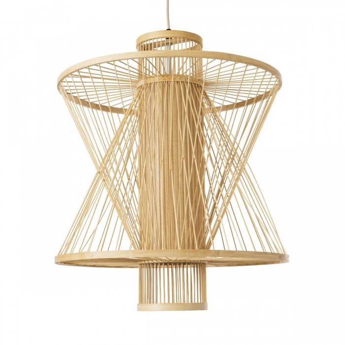 GloboStar® HIBISCUS 01931 Boho Κρεμαστό Φωτιστικό Οροφής Μονόφωτο 1 x E27 AC220-240V IP20 - Φ50 x Υ60cm - Μπεζ Ξύλινο Πλέγμα - 5 Years Warranty GloboStar® HIBISCUS 01931 Boho Κρεμαστό Φωτιστικό Οροφής Μονόφωτο 1 x E27 AC220-240V IP20 - Φ50 x Υ60cm - Μπεζ Ξύλινο Πλέγμα - 5 Years Warranty