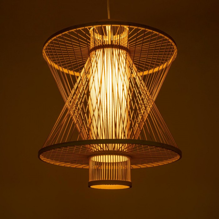 GloboStar® HIBISCUS 01931 Boho Κρεμαστό Φωτιστικό Οροφής Μονόφωτο 1 x E27 AC220-240V IP20 - Φ50 x Υ60cm - Μπεζ Ξύλινο Πλέγμα - 5 Years Warranty GloboStar® HIBISCUS 01931 Boho Κρεμαστό Φωτιστικό Οροφής Μονόφωτο 1 x E27 AC220-240V IP20 - Φ50 x Υ60cm - Μπεζ Ξύλινο Πλέγμα - 5 Years Warranty
