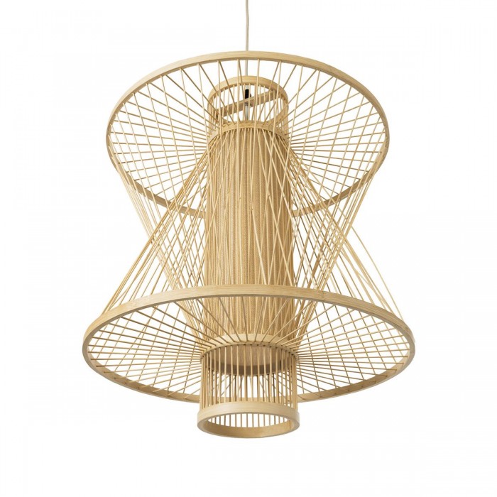 GloboStar® HIBISCUS 01931 Boho Κρεμαστό Φωτιστικό Οροφής Μονόφωτο 1 x E27 AC220-240V IP20 - Φ50 x Υ60cm - Μπεζ Ξύλινο Πλέγμα - 5 Years Warranty GloboStar® HIBISCUS 01931 Boho Κρεμαστό Φωτιστικό Οροφής Μονόφωτο 1 x E27 AC220-240V IP20 - Φ50 x Υ60cm - Μπεζ Ξύλινο Πλέγμα - 5 Years Warranty