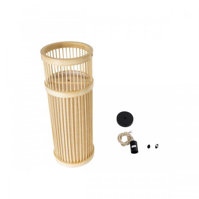 GloboStar® HIBISCUS 01937 Boho Κρεμαστό Φωτιστικό Οροφής Μονόφωτο 1 x E27 AC220-240V IP20 - Φ13 x Υ35cm - Μπεζ Ξύλινο Πλέγμα GloboStar® HIBISCUS 01937 Boho Κρεμαστό Φωτιστικό Οροφής Μονόφωτο 1 x E27 AC220-240V IP20 - Φ13 x Υ35cm - Μπεζ Ξύλινο Πλέγμα