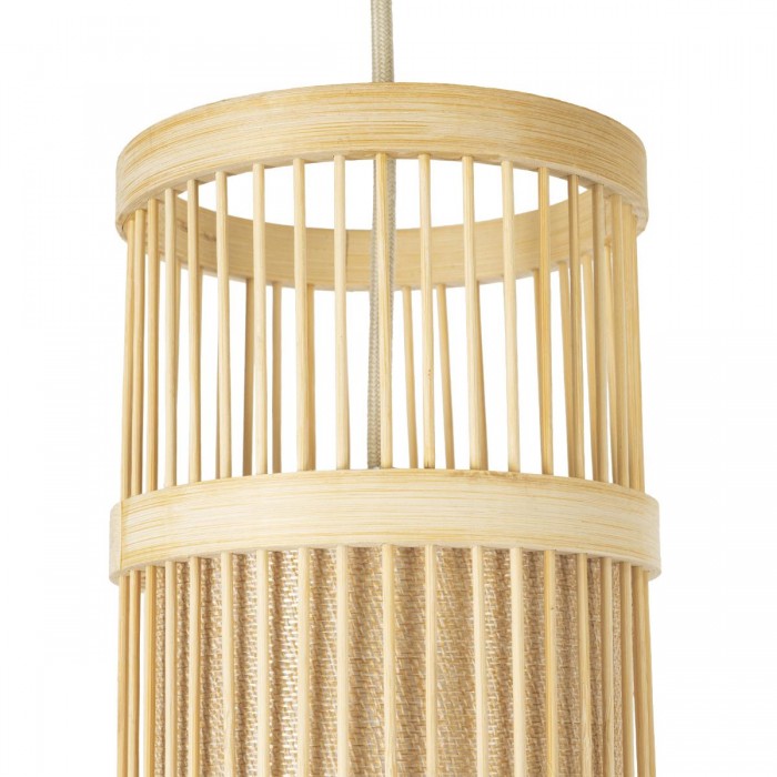 GloboStar® HIBISCUS 01937 Boho Κρεμαστό Φωτιστικό Οροφής Μονόφωτο 1 x E27 AC220-240V IP20 - Φ13 x Υ35cm - Μπεζ Ξύλινο Πλέγμα GloboStar® HIBISCUS 01937 Boho Κρεμαστό Φωτιστικό Οροφής Μονόφωτο 1 x E27 AC220-240V IP20 - Φ13 x Υ35cm - Μπεζ Ξύλινο Πλέγμα