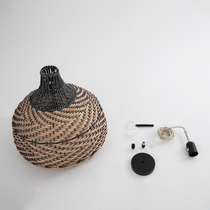 GloboStar® SEYCHELLES 01948 Boho Κρεμαστό Φωτιστικό Καμπάνα Μονόφωτο 1 x E27 IP20 Μπεζ, Χακί & Καφέ Ξύλο - Μ40 x Π40 x Υ40cm GloboStar® SEYCHELLES 01948 Boho Κρεμαστό Φωτιστικό Καμπάνα Μονόφωτο 1 x E27 IP20 Μπεζ, Χακί & Καφέ Ξύλο - Μ40 x Π40 x Υ40cm