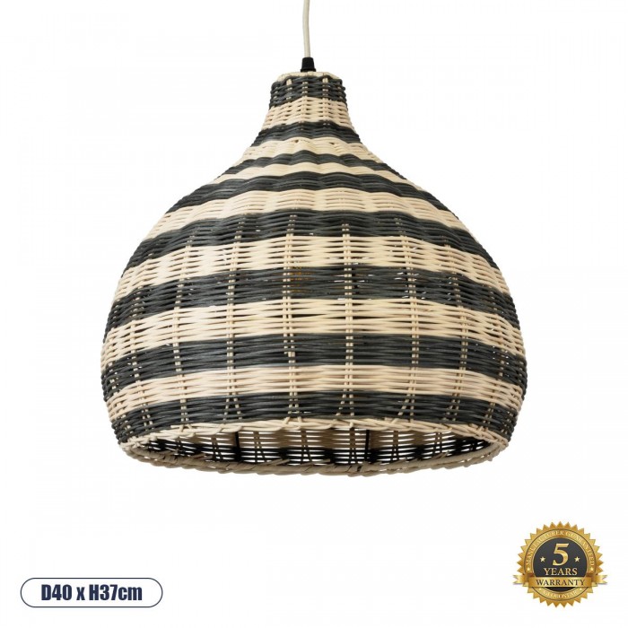 GloboStar® JAMAICA 01954 Boho Κρεμαστό Φωτιστικό Καμπάνα Μονόφωτο 1 x E27 IP20 Μπεζ & Χακί Ξύλο - Μ40 x Π40 x Υ37cm GloboStar® JAMAICA 01954 Boho Κρεμαστό Φωτιστικό Καμπάνα Μονόφωτο 1 x E27 IP20 Μπεζ & Χακί Ξύλο - Μ40 x Π40 x Υ37cm