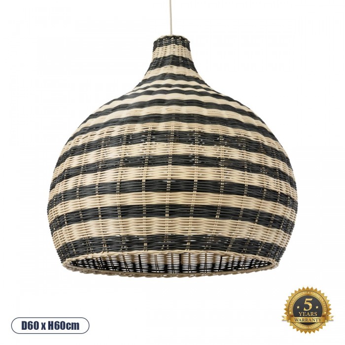 GloboStar® JAMAICA 01955 Boho Κρεμαστό Φωτιστικό Καμπάνα Μονόφωτο 1 x E27 IP20 Μπεζ & Χακί Ξύλο - Μ60 x Π60 x Υ60cm GloboStar® JAMAICA 01955 Boho Κρεμαστό Φωτιστικό Καμπάνα Μονόφωτο 1 x E27 IP20 Μπεζ & Χακί Ξύλο - Μ60 x Π60 x Υ60cm