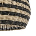 GloboStar® JAMAICA 01955 Boho Κρεμαστό Φωτιστικό Καμπάνα Μονόφωτο 1 x E27 IP20 Μπεζ & Χακί Ξύλο - Μ60 x Π60 x Υ60cm