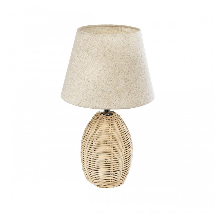 GLOBOSTAR® HASUMI 01956 Boho Επιτραπέζιο Φωτιστικό Πορτατίφ με Ντουί 1 x E27 AC 220-240V IP20 - Μπεζ - Μ23 x Π23 x Υ40cm